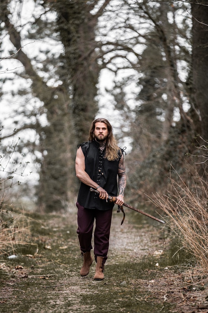 Ärmelloses Schnürhemd - Mittelalterhemd