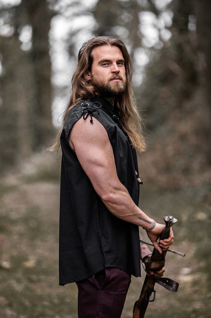 Ärmelloses Schnürhemd - Mittelalterhemd