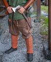 Wikingerhose mit Beinschnürung Wodan Braun Leinen- Mittelalter Gewand Larp & Reenactment
