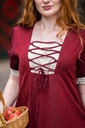 Mittelalterliches Sommerkleid "Denise" in rot/natur