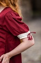 Mittelalterliches Sommerkleid "Denise" in rot/natur