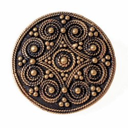 Granulierte Wikinger-Scheibenfibel Bild 2