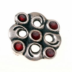 Durchbrochene Scheibenfibel mit Cloisonné Bild 2