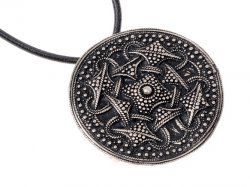 Granulierte Wikinger-Scheibenfibel Bild 4