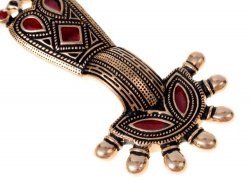 Bügelfibel mit Glaseinlagen aus Kent Bild 2