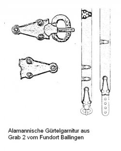 Alamannischer Prachtgürtel - in 5 cm Bild 5