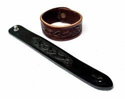 Leder-Armband in 3 cm Breite - Tribal Bild 2