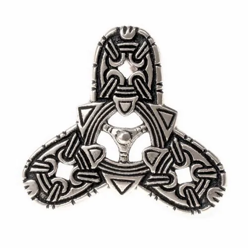 Kleeblattfibel im Borrestil Bronze