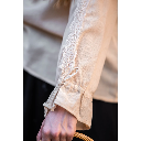Mittelalterbluse mit Spitze "Bettina" Hanffarben