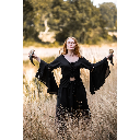 Bluse "Carmen" Volants Schwarz