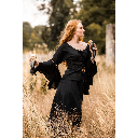 Bluse "Carmen" Volants Schwarz