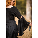 Bluse "Carmen" Volants Schwarz