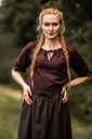 Mittelalter Kurzarmbluse "Sandra" Dunkelbraun