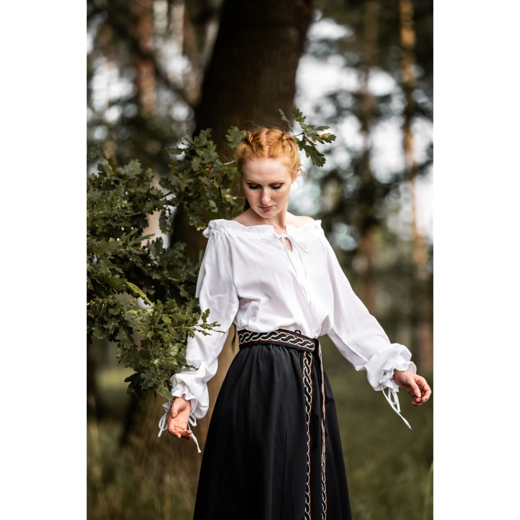 Mittelalterbluse "Edith" Weiß