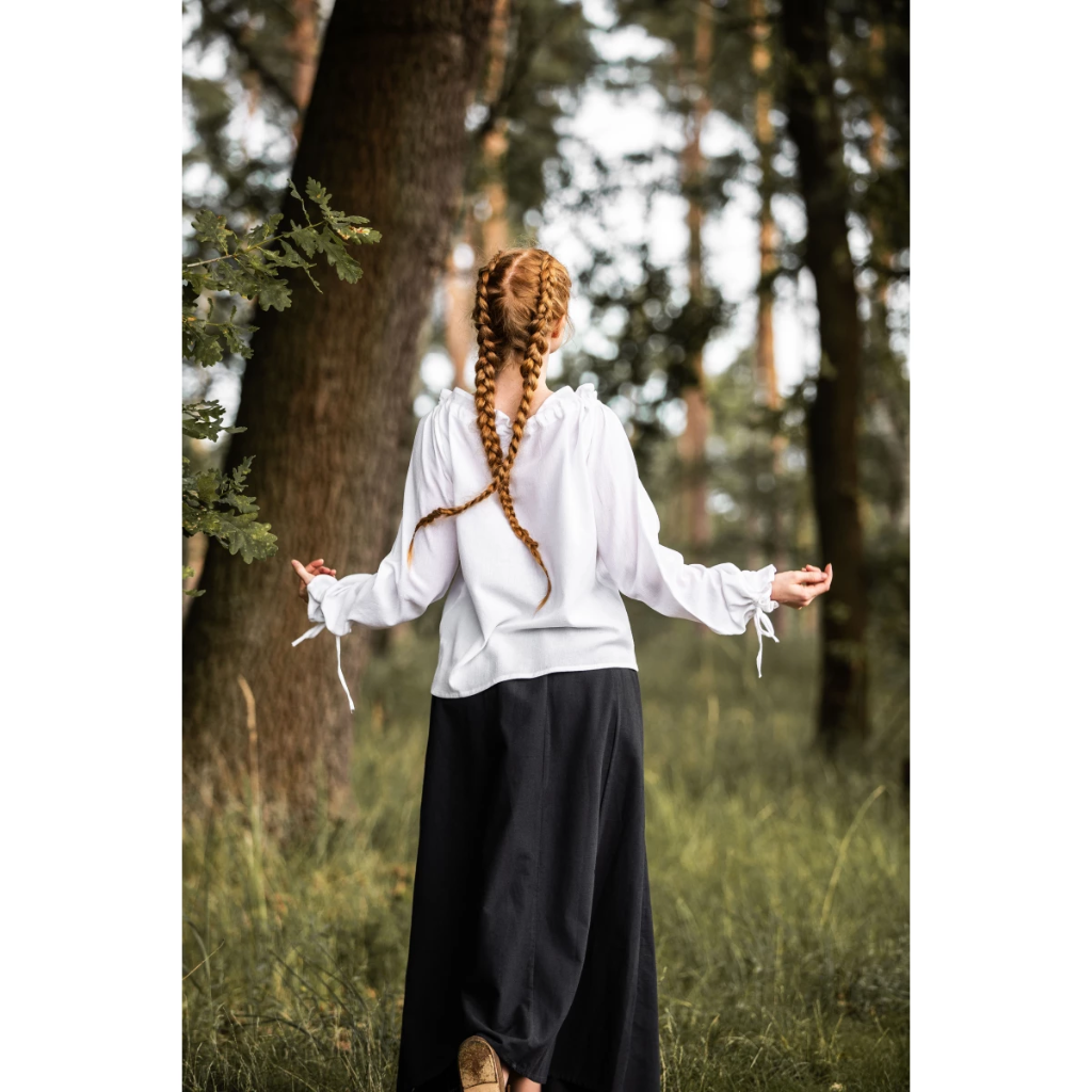 Mittelalterbluse "Edith" Weiß