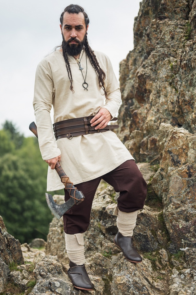 Wikinger Leinentunika "Ragnar" Natur