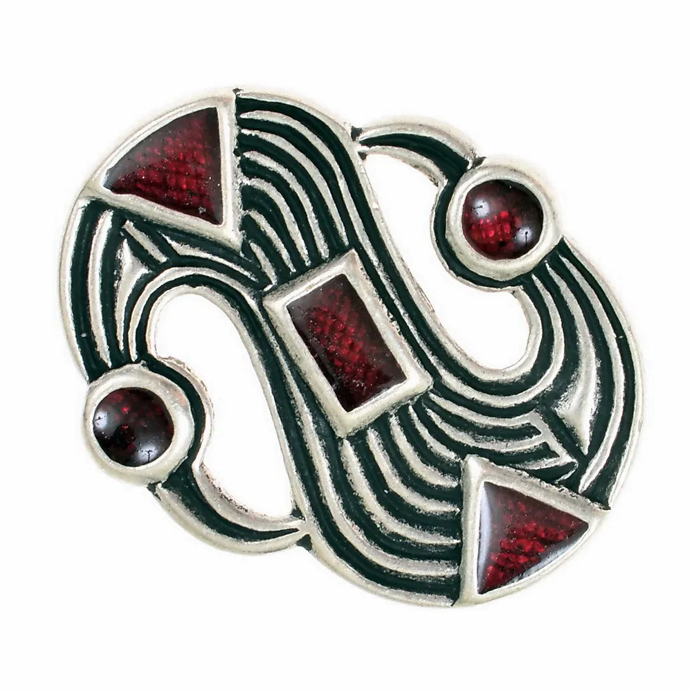 Germanische S-Fibel mit Glaseinlagen