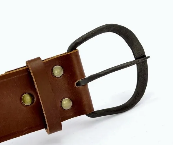 Gürtel mit runder Eisenschnalle - 5 cm