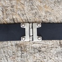 Gürtelteiler, Scharnier, Fb:silber, für 4cm breite Gürtel