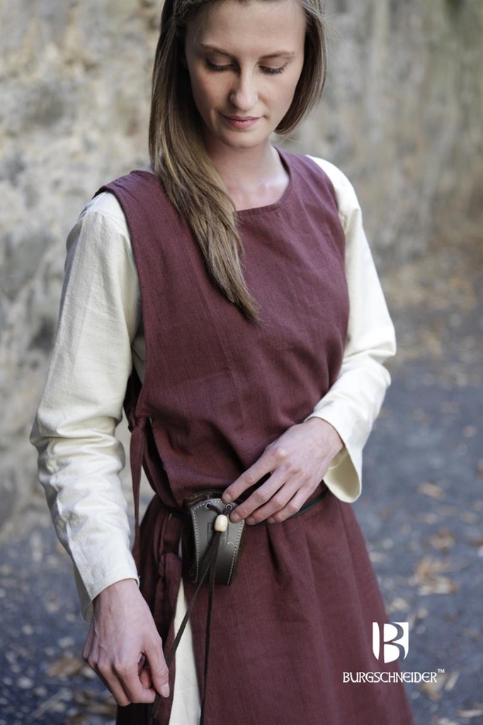 [030003SA34-S] Überkleid Haithabu, Braun Mittelalterliches vom Burgschneider (S)