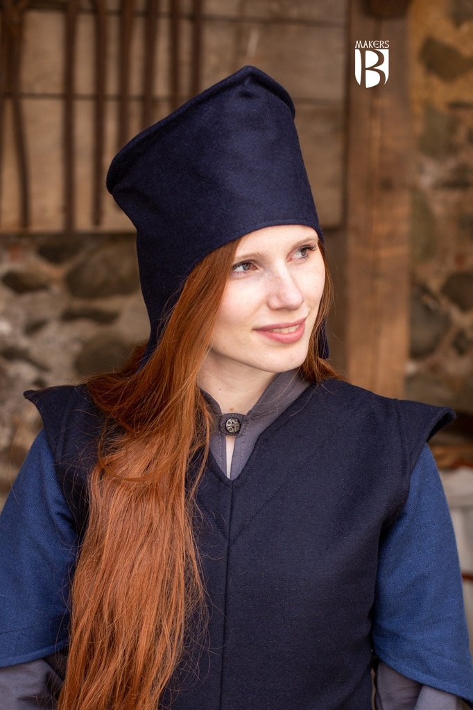 [14411-004] Magierhut Adis in Wolle Blau - Miss Viscid Designs von Burgschneider (XS (55cm))