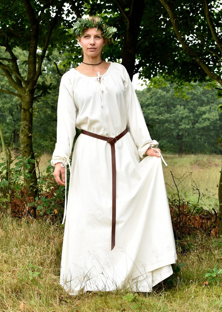 [31989-001] Mittelalterkleid Ana Unterkleid natur Mittelalter Gewandung für Markt und LARP (S)