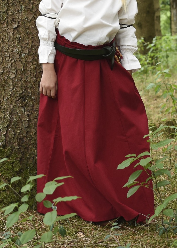 [32013-001] Kinder Mittelalter Rock Lucia rot, Baumwolle - Gewand für Mittelalter, Larp und Reenactment (110)