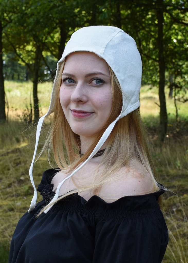 [32051-001] Mittelalter Bundhaube verschiedene Farben - Mittelalter Larp Reenactment (braun)