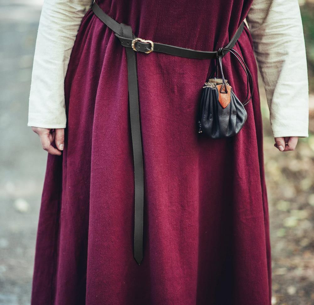 [35231-001] Schmaler Ledergürtel 2 cm aus robustem Leder schwarz oder braun in zwei Längen (braun)