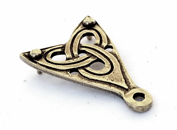 [WK-1543-2015-001] Riemenende für 4 cm Gürtel im Borre Stil (bronze)