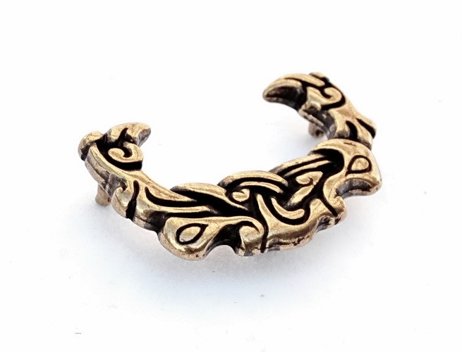 [WK-2475-2015-001] Ringerikestil Wikinger Riemenzunge für 4 cm Gürtel (bronze)