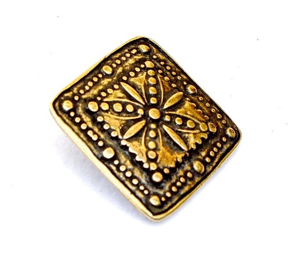 Mittelalterliche Zierniete „Viereck“ – Replik mit Sternmotiv nach hochmittelalterlichem Vorbild