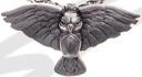 Anhänger Keltische Eule – Silberfarbener Talisman der Weisheit 45 mm