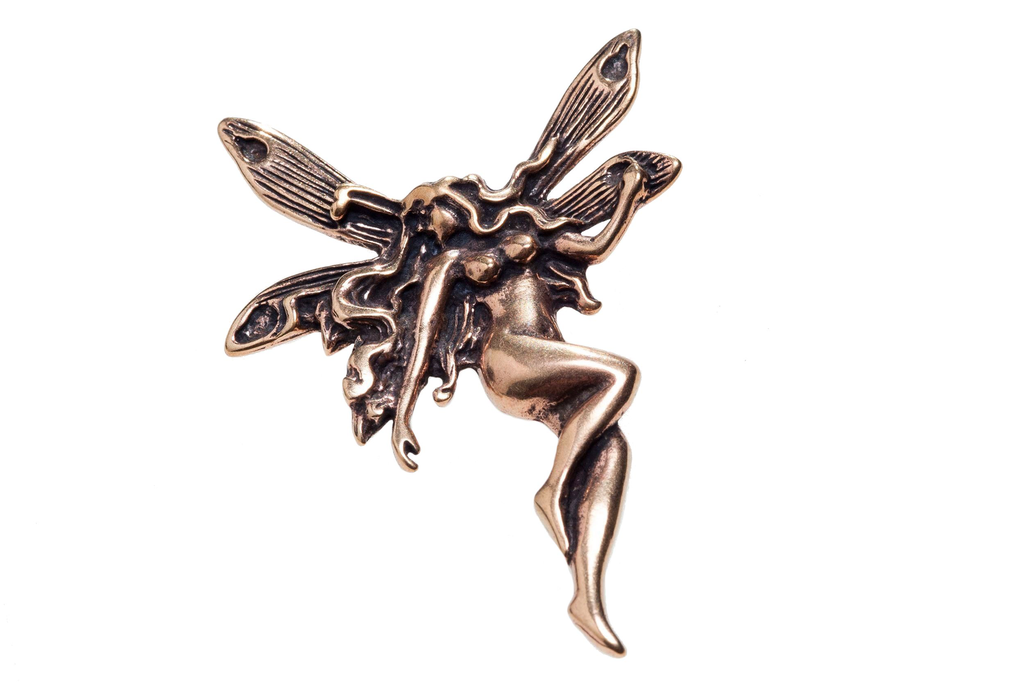 Schmuck-Anhänger ERIA 5,6 cm – Zauberhafte Fee aus Bronze für Magie & Fantasie