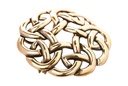 Keltische Fibel Brosche "Arkian" aus Bronze – Rundfibel mit Knotenmuster 5,2 cm