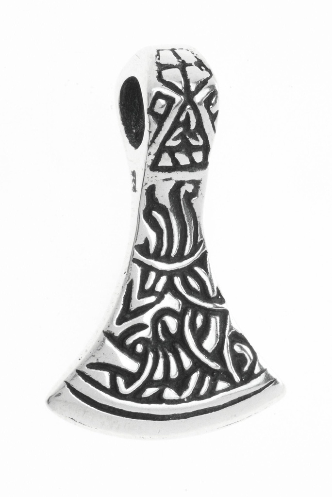 Anhänger KIVIK Axtklinge aus Silber – Wikinger Amulett 2,1 cm