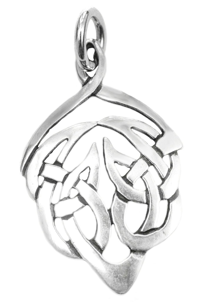 Schmuck Anhänger Bran 3,6 cm – Silber 925 – Keltisches Amulett mit Knotenmuster