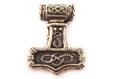 Thorshammer Anhänger ASGARDHAMMER aus Bronze – Mjölnir Wikinger Amulett 3,5 cm