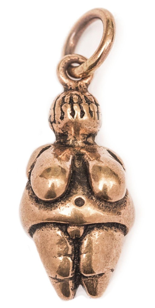 Venus-Anhänger VENUS VON WILLENDORF aus Bronze – Symbol für Fruchtbarkeit und Weiblichkeit (2,8 cm)