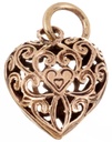 Schmuck-Anhänger AMAR 2,3 cm – Herz mit Lebensspiralen aus Bronze für Liebe & Energie