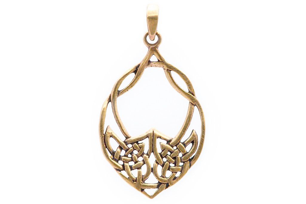 Schmuck Anhänger Inala 3,8 cm – Bronze – Keltisches Herz-Amulett für Liebe & Verbundenheit