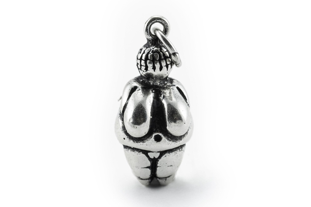 Fruchtbarkeits-Amulett VENUS VON WILLENDORF aus 925er Silber – Symbol urweiblicher Kraft (2,8 cm)