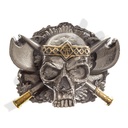 Wikinger Totenkopf-Zinnschließe