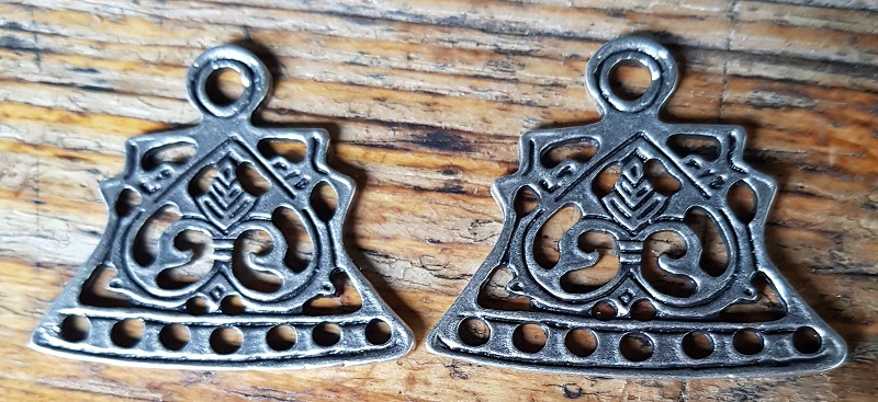 Wikinger Kettenverteiler-Paar 'LETTLAND', silberfarben