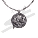 Odin mit Hugin & Munin – Silberfarbene Wikinger-Halskette