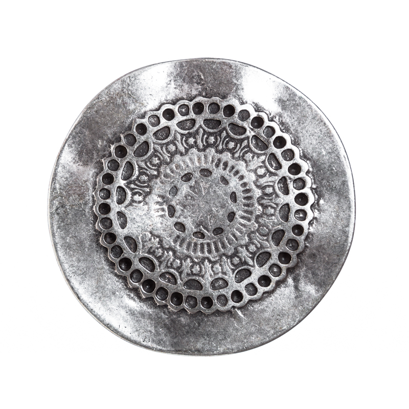 SCUDO 4 cm – Silberfarbene Schild-Schließe aus Zamak für Gürtel