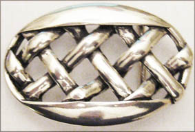 Trellis, silberfarbene Flecht-Schließe