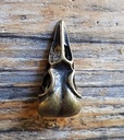 Raben-Schädel Anhänger altmessingfarben – Kleiner Wikinger-Talisman aus Zamak