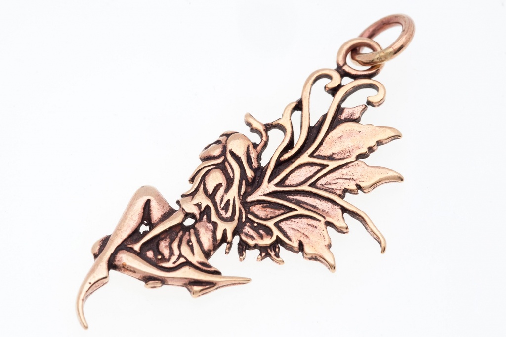 Schmuck-Anhänger FAIRY DREAMING 4,9 cm – Verträumte Elfe aus Bronze für Magie & Wunschkraft