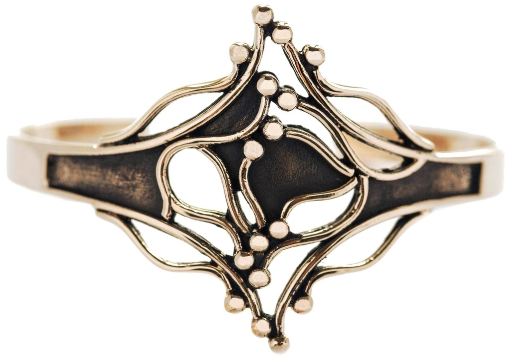 Armreif Wilde Flammen 2 aus Bronze – Boho Damen Armschmuck Ø 6,7 cm organisch